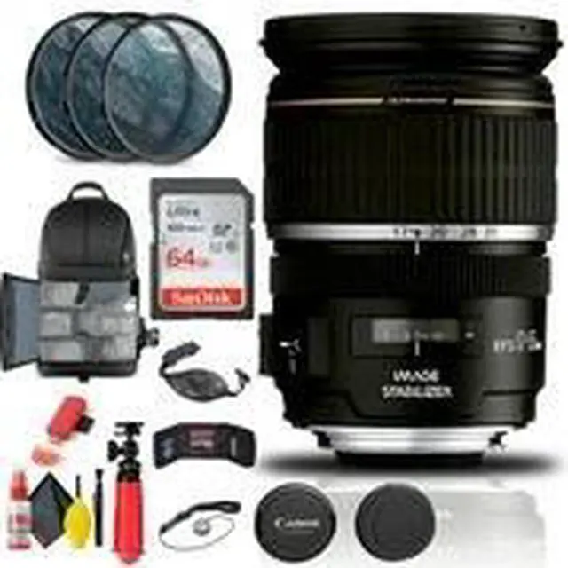 Alt view image 2 of 3 - Canon EF-S 17-55mm f/2.8 IS USM Lens (1242B002) + Filter Kit + BackPack + More