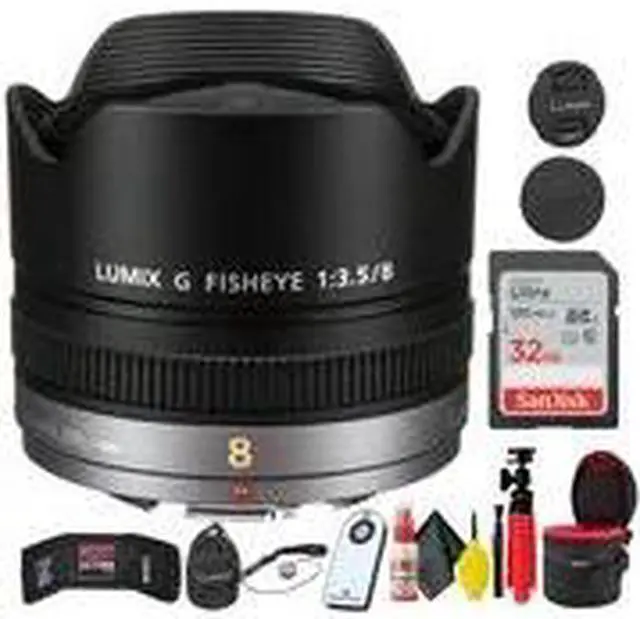 Alt view image 2 of 3 - Panasonic Lumix G Fisheye 8mm f/3.5 Lens + Accessories Bundle Base Bundle
