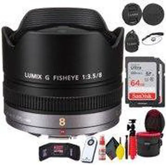 Alt view image 2 of 3 - Panasonic Lumix G Fisheye 8mm f/3.5 Lens + Accessories Bundle Pro Bundle