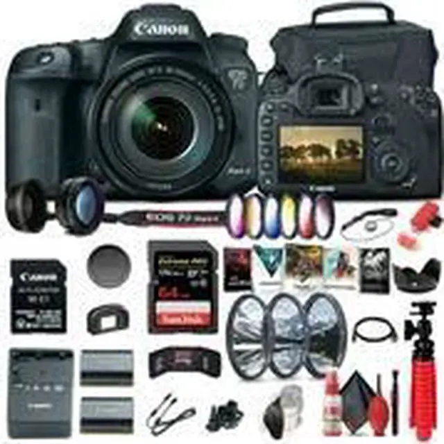 Alt view image 2 of 3 - Canon EOS 7D Mark II DSLR Camera W/ 18-135mm f/3.5-5.6 IS USM Lens & W-E1 Starter Bundle