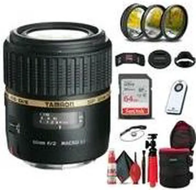 Alt view image 2 of 3 - Tamron SP 60mm f/2 Di II 1:1 Macro Lens for Sony A + 64GB Accessory Bundle