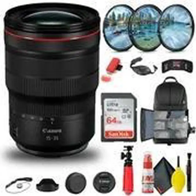 Alt view image 2 of 3 - Canon RF 15-35mm f/2.8L IS USM Lens (3682C002) + Filter Kit + BackPack + More