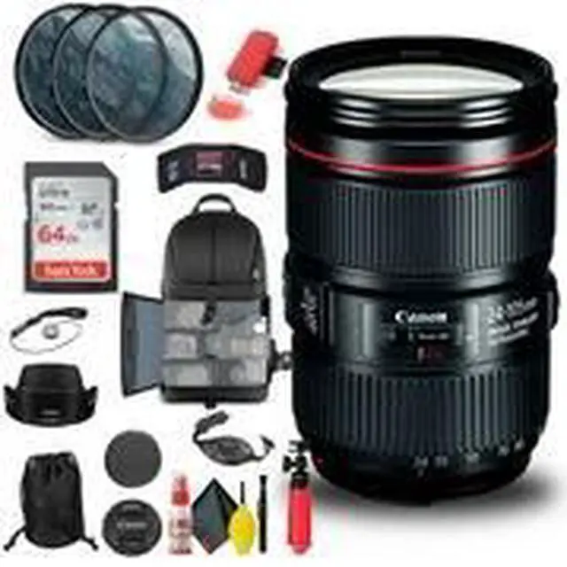 Alt view image 2 of 3 - Canon EF 24-105mm f/4L IS II USM Lens (1380C002) + Filter Kit + BackPack Basic Bundle