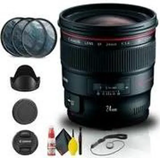Alt view image 2 of 3 - Canon EF 24mm f/1.4L II USM Lens (2750B002) + Filter Kit + Cap Keeper + More