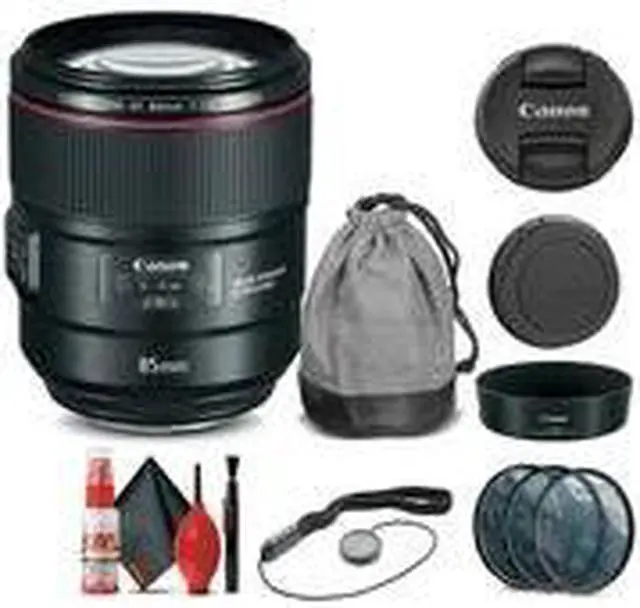 Alt view image 2 of 3 - Canon EF 85mm f/1.4L IS USM Lens (2271C002) + Filter Kit + Cap Keeper Base Bundle