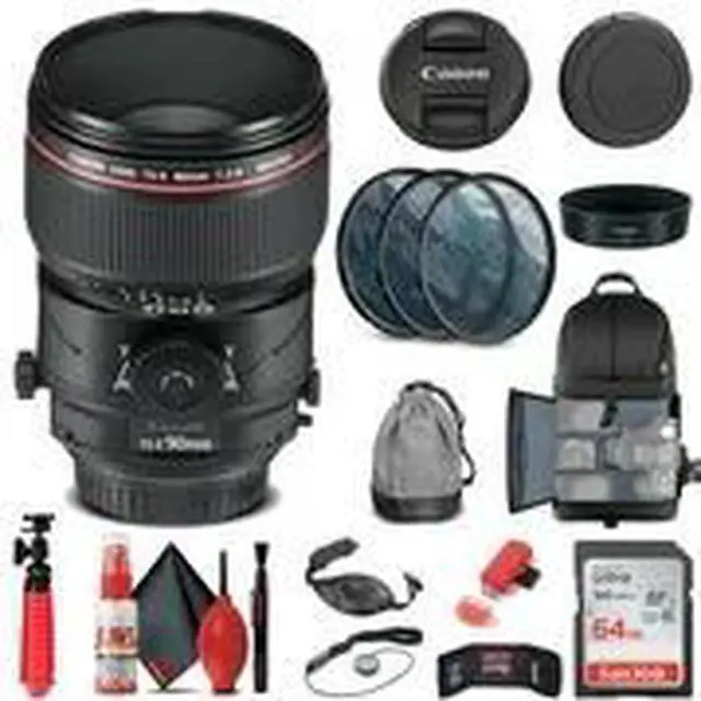 Alt view image 2 of 3 - Canon TS-E 90mm f/2.8L Macro Tilt-Shift Lens (2274C002) + Filter Kit + More