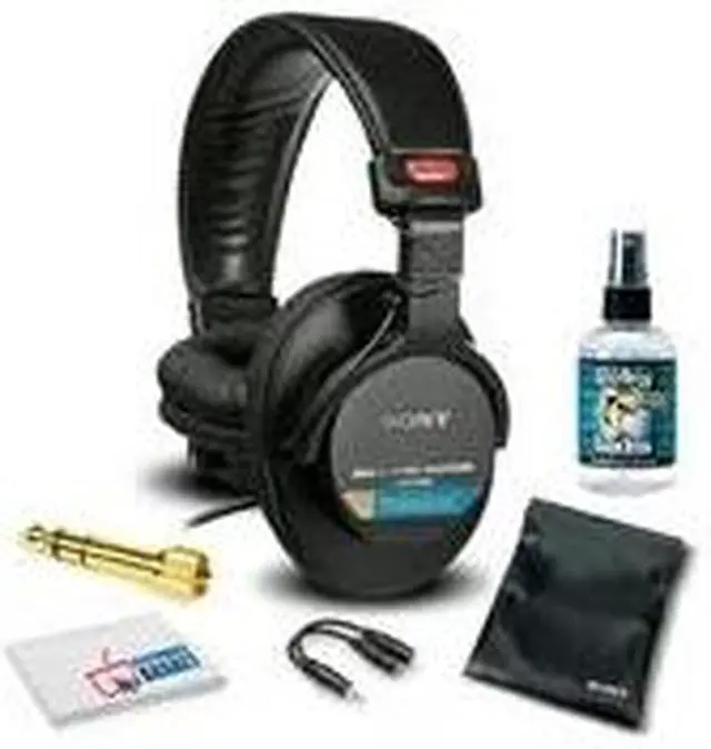 Alt view image 2 of 3 - Sony MDR-7506 Headphones Professional Large Diaphragm Headphone Bundle with Headphone Cleaning Solution