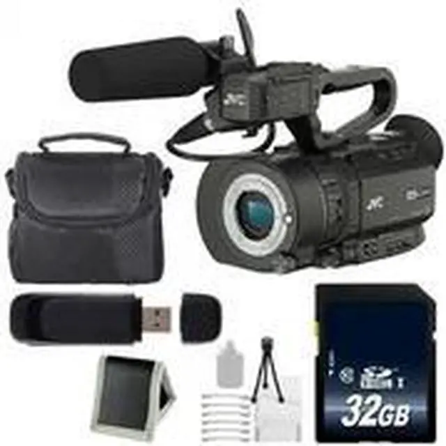 Alt view image 3 of 3 - JVC GY-LS300 4KCAM Handheld S35mm Camcorder (Body Only) + 32GB SDHC Class 10 Memory Card + Carrying Case + SD Card USB Reader + Memory Card Wallet + Deluxe Starter Kit 6AVE Bundle