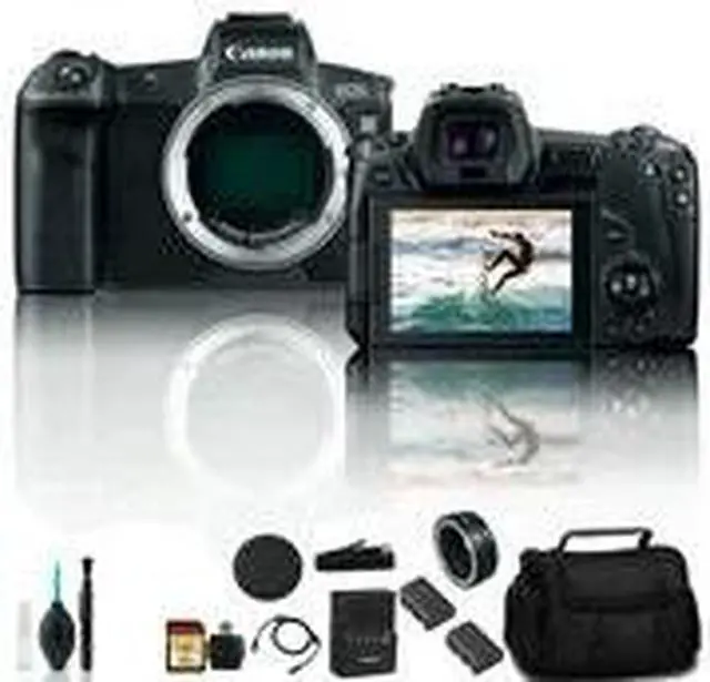 Alt view image 2 of 3 - Canon EOS R Mirrorless Digital Camera 3075C002 With Extra Battery, Canon EF Mount Adapter, Canon Bag, 32GB Memory Card and More - Starter Bundle