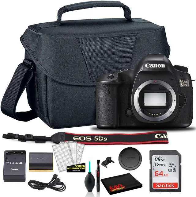 Alt view image 3 of 3 - Canon EOS 5DS DSLR Camera (Body Only) (0581C002) +  EOS Bag +  Sandisk Ultra 64GB Card + Cleaning Set And More (International Model)