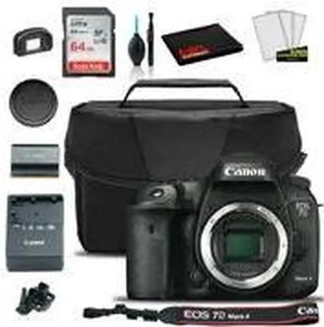 Alt view image 2 of 3 - Canon EOS 7D Mark II DSLR Camera (Body Only) (9128B002) +  EOS Bag +  Sandisk Ultra 64GB Card + Clean and Care Set (International Model)
