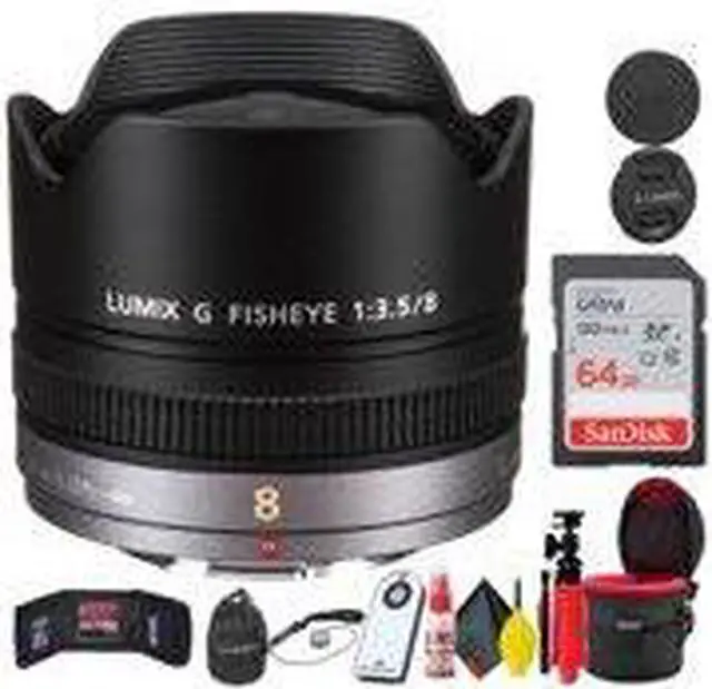 Alt view image 2 of 3 - Panasonic Lumix G Fisheye 8mm f/3.5 Lens + Accessories Bundle Starter Bundle