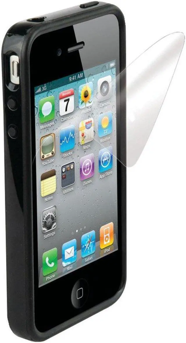 Alt view image 4 of 4 - Scosche IP4EBKV Polycarbonate & rubber edge case for iPhone 4 (Black / Black)