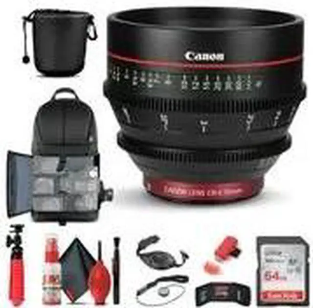 Alt view image 2 of 3 - Canon CN-E 50mm T1.3 L F Cine Lens (6570B001) + BackPack + 64GB Card + More