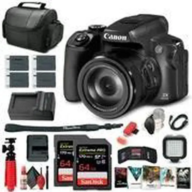 Alt view image 2 of 3 - Canon PowerShot SX70 HS Digital Camera (3071C001) + 2 x 64GB Cards + More