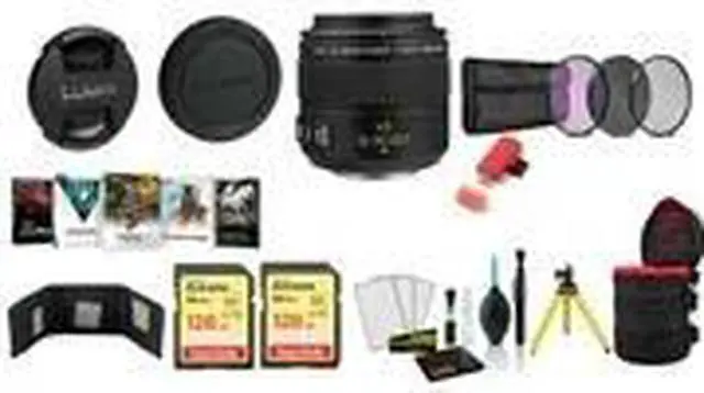 Alt view image 4 of 4 - Panasonic Leica DG Macro-Elmarit 45mm f/2.8 ASPH. MEGA O.I.S. Lens with 2x 128GB Memory Cards (International Model)