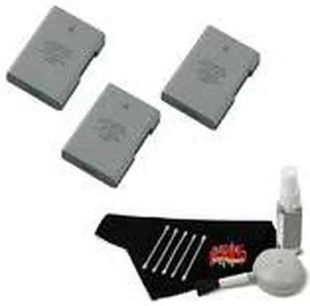 Alt view image 3 of 4 - (3) EN-EL14A Rechargeable Li-Ion Battery + MicroFiber Cloth + Deluxe Cleaning Kit