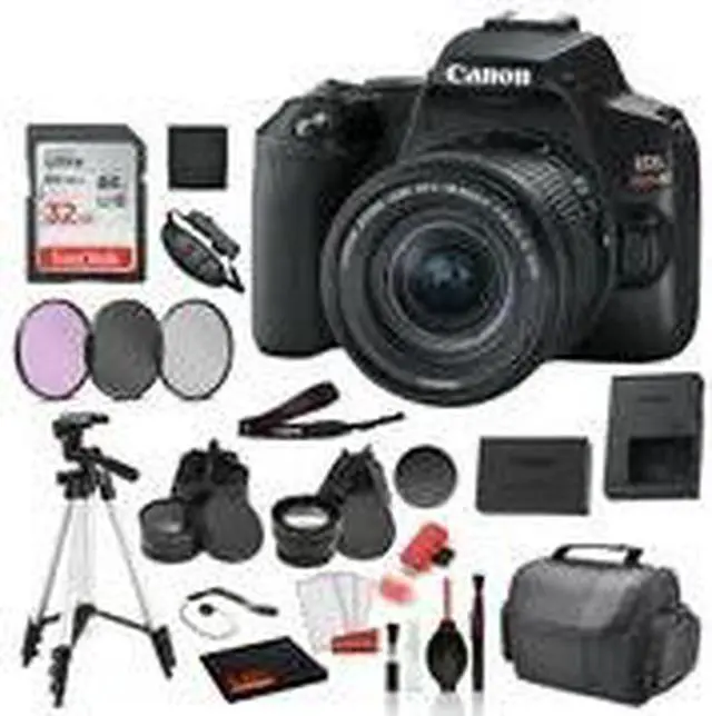 Alt view image 3 of 4 - Canon EOS Rebel SL3 Digital SLR Camera with 18-55mm Lens Bundle + SanDisk 32gb SD Card + 3PC Filter Kit + MORE