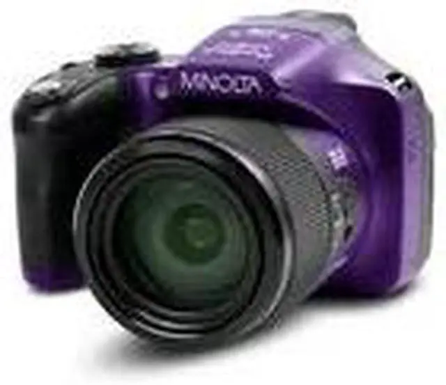 Alt view image 6 of 7 - Minolta Pro Shot 20 Mega Pixel HD Digital Camera with 67x Optical Zoom, Full 1080p HD Video & 16GB SD Card (Purple)