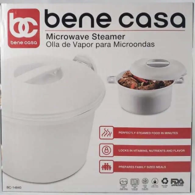 Alt view image 6 of 6 - bene casa bc-14840 microwave rice/pasta cooker.