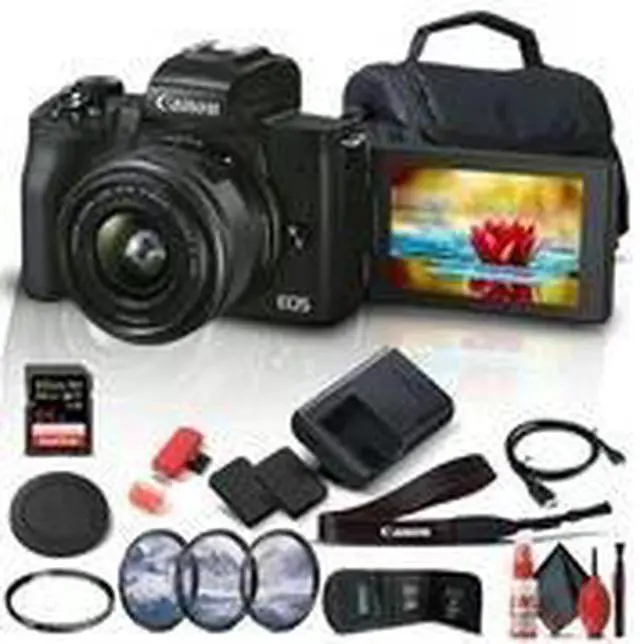 Alt view image 2 of 3 - Canon EOS M50 Mark II Mirrorless Digital Camera with 15-45mm Lens Starter Bundle