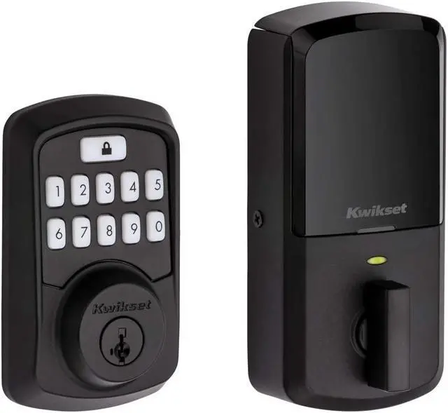 Alt view image 3 of 3 - Kwikset 99420-003 Aura Bluetooth Programmable Keypad Door Lock Deadbolt Featuring SmartKey Security, Iron Black