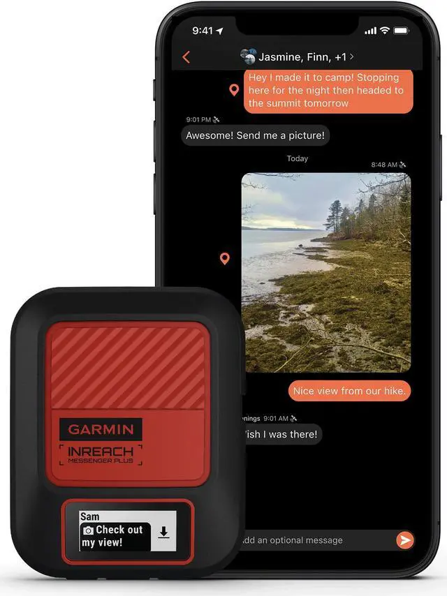 Alt view image 2 of 4 - Garmin inReach Messenger Plus, SOS Satellite Communicator with Photo, Text & Voice Messaging Bundle