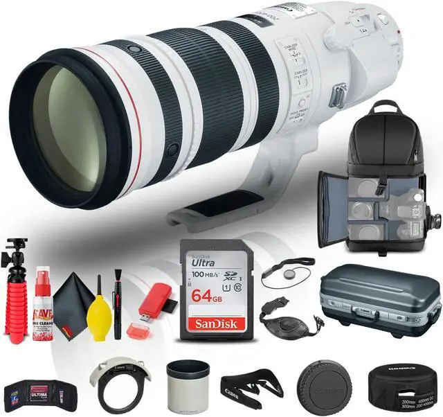 Alt view image 2 of 2 - Canon EF 200-400mm f/4L IS USM Extender 1.4x Lens (5176B002) + BackPack + More
