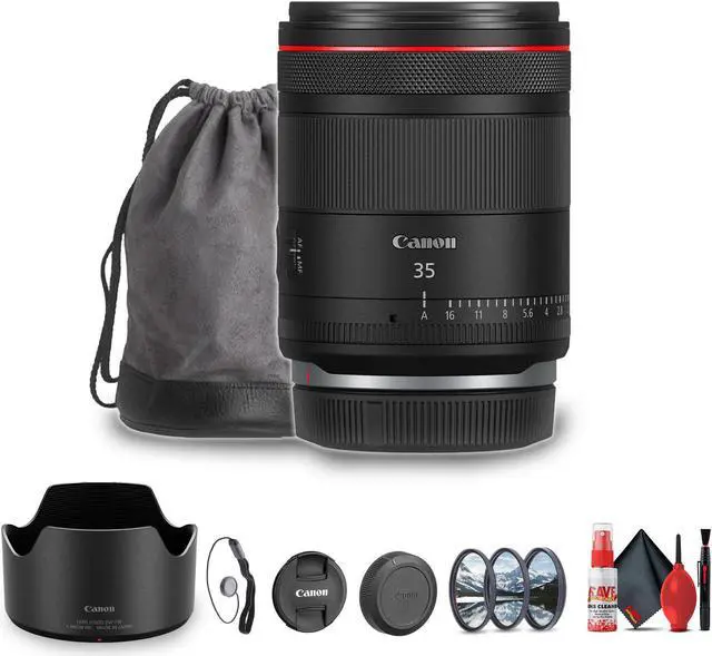 Main image of Canon RF 35mm f/1.4 L VCM Lens (6710C002) + Filter Kit + Cap Keeper + More - Bundle