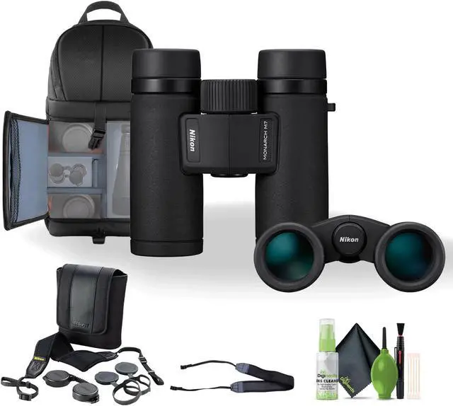 Main image of Nikon 8x30 Monarch M7 Binoculars Bundle With Neck Strap + Backpack And More