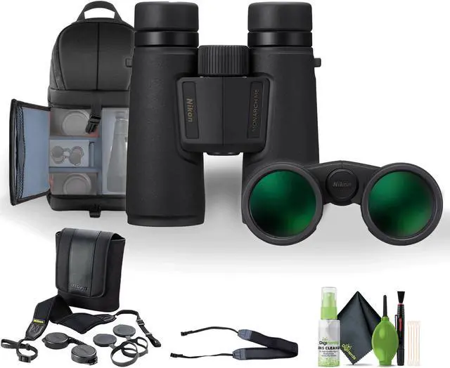 Main image of Nikon 10x42 Monarch M5 Binoculars Bundle With Neck Strap + Backpack And More
