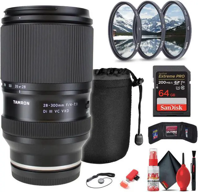 Main image of Tamron 28-300mm f/4-7.1 Di III VC VXD Lens for Sony E Bundle