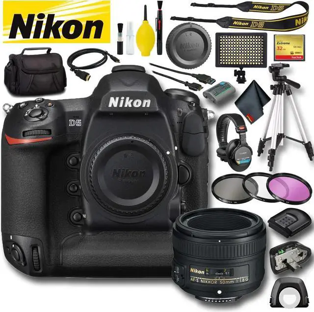 Alt view image 3 of 3 - Nikon D5 DSLR Camera (Dual CF Slots) (Intl Model) Master Bundle