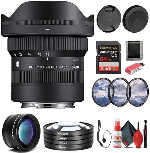 Alt view image 2 of 4 - Sigma 10-18mm f/2.8 DC DN Contemporary Lens (Sony E) Bundle