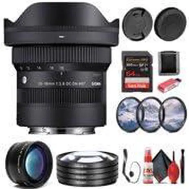 Alt view image 4 of 4 - Sigma 10-18mm f/2.8 DC DN Contemporary Lens (Sony E) Bundle