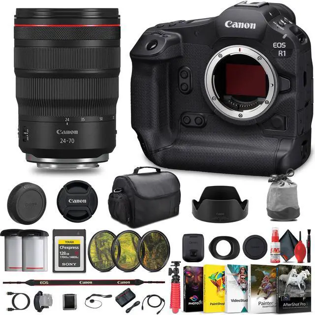 Main image of Canon EOS R1 Mirrorless Camera - 24MP, Full-Frame Stacked BSI CMOS Sensor Bundle