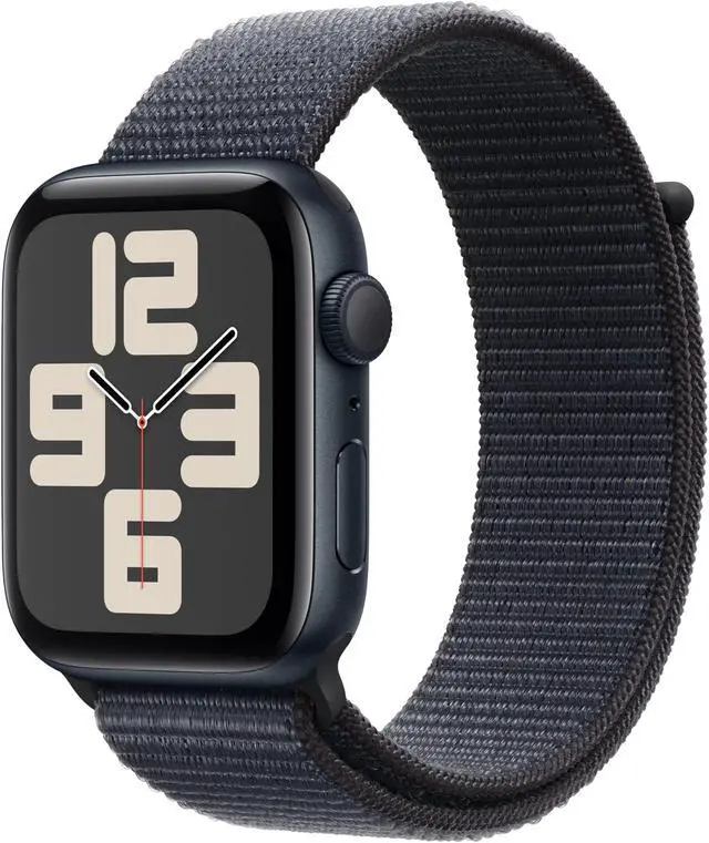 Main image of Apple Watch SE (2nd Gen) [GPS 44mm] Smartwatch with Aluminum Case with Midnight Sport Loop. Fitness & Sleep Tracker, Crash Detection, Heart Rate Monitor, Retina Display, Carbon Neutral