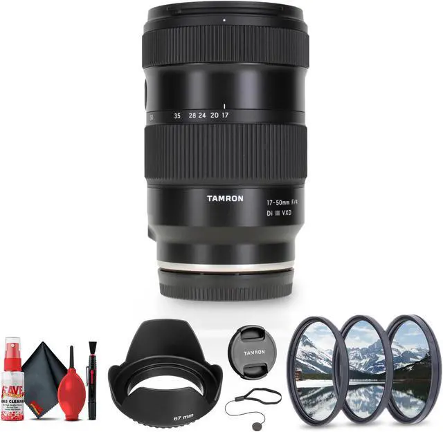 Main image of Tamron 17-50mm f/4 Di III VXD Lens (Sony E) + Lens Filter Kit + Cleaning Kit + More
