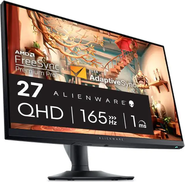 Alt view image 11 of 11 - Dell Alienware AW2724DM Gaming Monitor - 27" QHD 180Hz w Overclock, AMD FreeSync Premium Pro, NVIDIA G-SYNC - Black