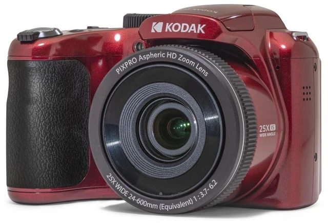 Main image of PIXPRO AZ255 16MP Digital Camera, 25x Optical Zoom, AA, OIS, Red 1080p Full HD Video, 24mm Wide Angle Lens, 3 Inch LCD, Optical Image Stabilization, Vlogging Camera, Bridge Camera