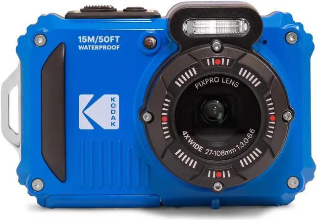 Alt view image 14 of 14 - Kodak PIXPRO WPZ2 Rugged Waterproof 16MP Digital Camera with 4x Zoom (Blue)