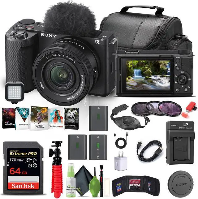 Main image of Sony Alpha ZV-E10 II Mirrorless Camera with 16-50mm Lens + 64GB Card + Filter + More