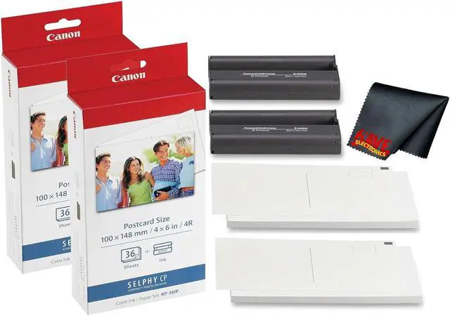 Main image of Canon KP-36IP Color Ink and Photo Paper Set 4"x 6" for Canon Selphy Printers (72 Sheets) Bundle