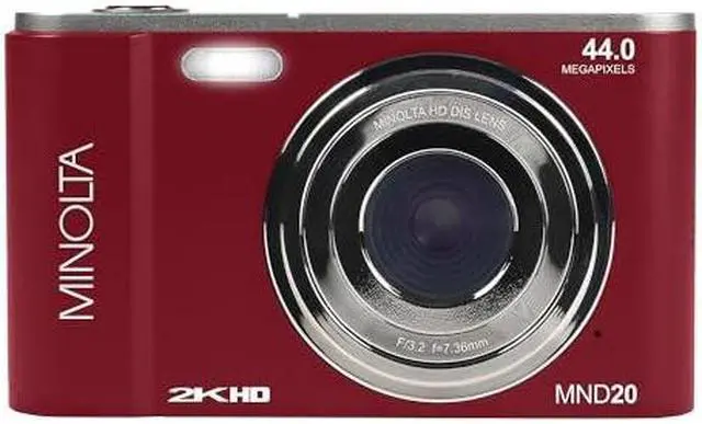 Main image of Minolta MND20 44 MP / 2.7K Ultra HD Digital Camera (Red)