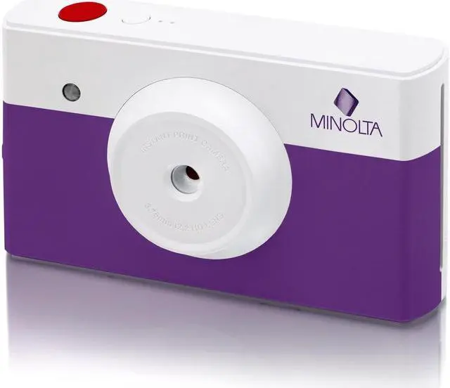 Alt view image 2 of 4 - Minolta Instapix Print Camera with Printer (Purple), Camera Bag, Diginerds Microfiber Cleaning Cloth, Bundle