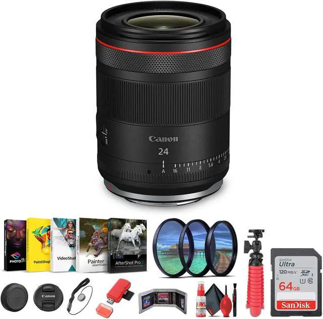 Main image of Canon RF 24mm f/1.4 L VCM Wide-Angle Lens (Canon RF) + Sling Backpack + More