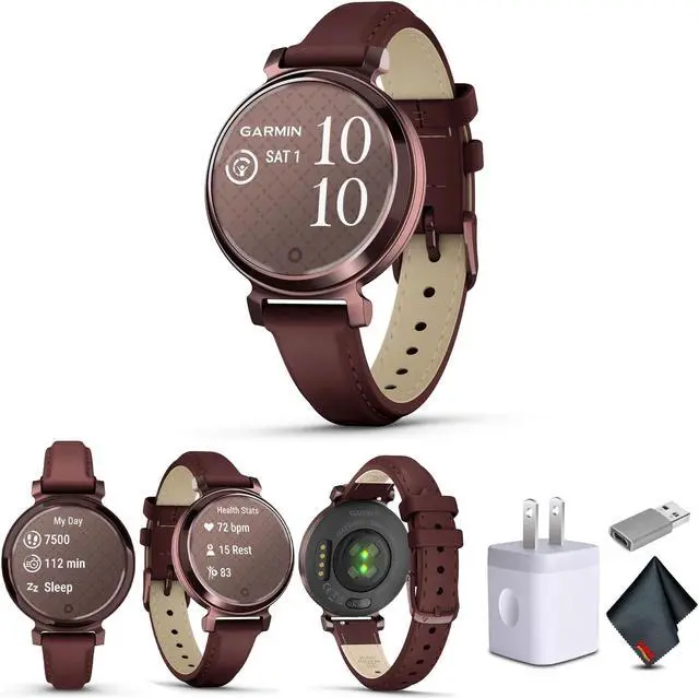 Main image of Garmin Lily 2 Classic, Small and Stylish Smartwatch Dark Bronze with Mulberry