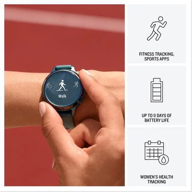 Alt view image 3 of 4 - Garmin Lily 2 Active, Small and Stylish Smartwatch Jasper Green Bundle for Women