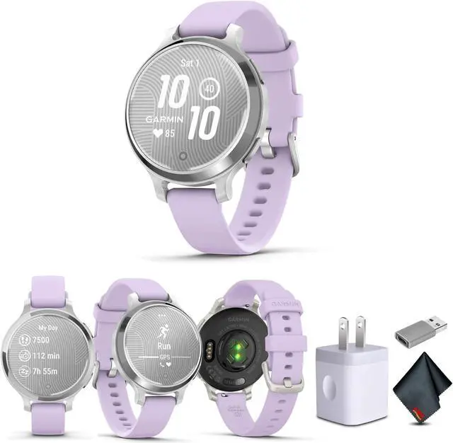 Main image of Garmin Lily 2 Active Small and Stylish Smartwatch Purple Jasmin Bundle for Women