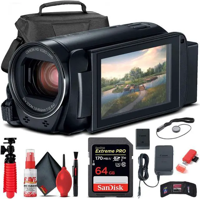 Main image of Canon VIXIA HF R800 Camcorder (Black) (1960C002) + 64GB Card + Case + More
